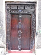 Wooden door in Stone Town, Zanzibar